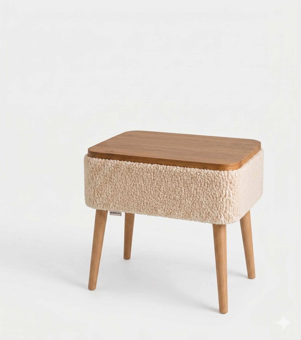 Hanah Home Mesita de noche Nova - Beige Hanah Home Mesita de noche Nova - Beige